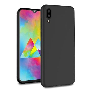 Ntech Samsung Galaxy M10 Hoesje Silicone Hoesje Flexible & Scratch Resistent TPU Case - Zwart