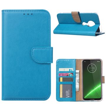 Ntech Portemonnee hoesje voor Motorola Moto G7 Plus - Blauw