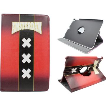 Ntech Amsterdam Vlag Design hoesje 360° draaibaar iPad 9.7 (2018) / (2017)