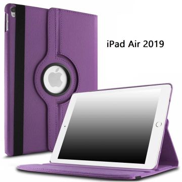 Ntech Hoes geschikt voor Apple iPad iPad Air (2019) 10.5 Draaibare Hoes - Paars