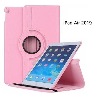 Ntech Hoes geschikt voor Apple iPad iPad Air (2019) 10.5 Draaibare Hoes - Licht Roze
