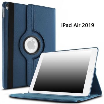 Ntech Hoes geschikt voor Apple iPad iPad Air (2019) 10.5 Draaibare Hoes - Donker Blauw
