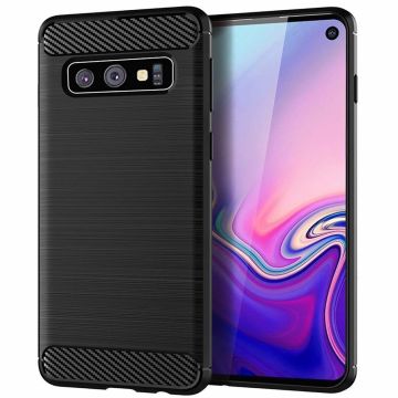 Ntech Soft Brushed Hoesje voor Samsung Galaxy S10 - Matt Zwart