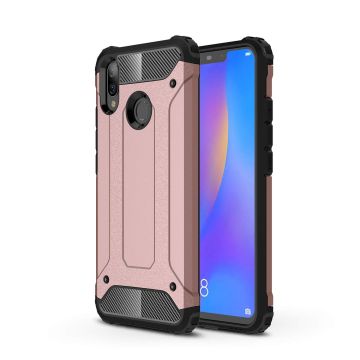 Ntech Huawei P Smart 2019 Dual layer Armor Hoesje - Rose Goud