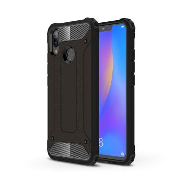 Ntech Huawei P Smart 2019 Dual layer Armor Hoesje - Zwart