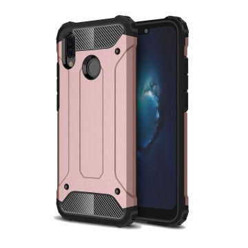 Ntech Huawei P20 Lite (2018) Dual layer Armor Hoesje - Rose Goud