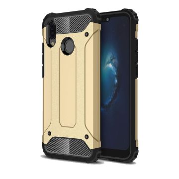 Ntech Huawei P20 Lite (2018) Dual layer Armor Hoesje - Goud