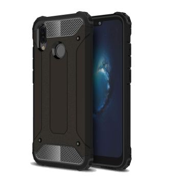 Ntech Huawei P20 Lite (2018) Dual layer Armor Hoesje - Zwart