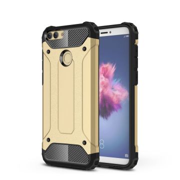 Ntech Huawei P Smart (2018) Dual layer Armor Hoesje - Goud