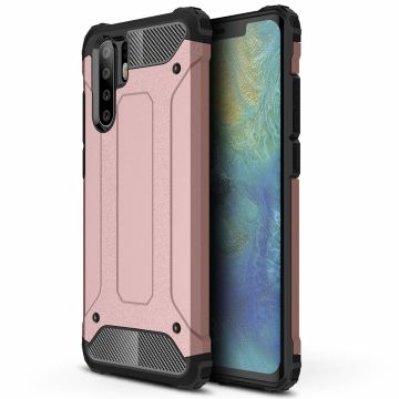 Ntech Huawei P30 Pro Dual layer Armor Hoesje - Rose Goud