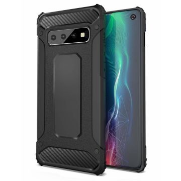 Ntech Samsung Galaxy S10e Dual layer Armor Hoesje - Zwart