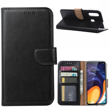 Ntech Samsung Galaxy A60 Portemonnee Hoesje / Book Case - Zwart