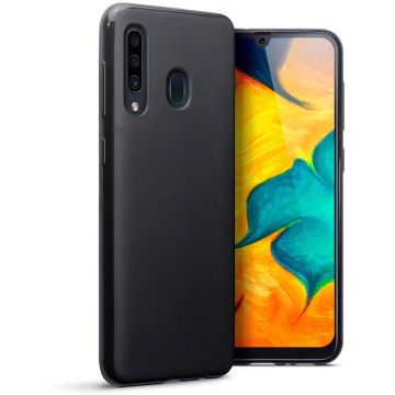 Ntech Hoesje Silicone Hoesje Flexible & Scratch Resistent TPU Case Samsung Galaxy A60 - Zwart