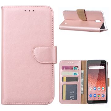 Ntech Nokia 1 Plus Portemonnee Hoesje / Book Case - Rose Goud