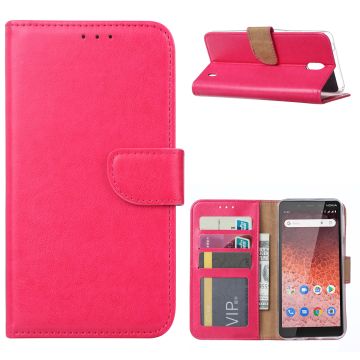 Ntech Nokia 1 Plus Portemonnee Hoesje / Book Case - Roze/Pink