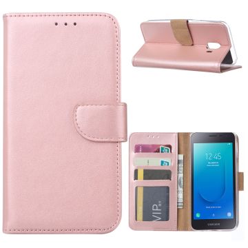 Ntech Samsung Galaxy J2 Core Portemonnee Hoesje / Book Case - Rose Goud