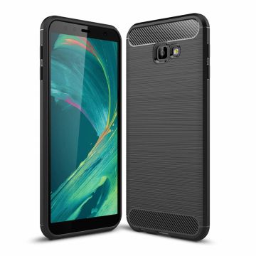 Ntech Soft Brushed TPU Hoesje voor Samsung Galaxy J4+ (2018) - Matt Zwart