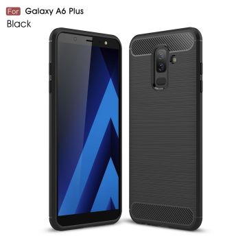 Ntech Soft Brushed TPU Hoesje voor Samsung Galaxy A6+ (2018) - Matt Zwart