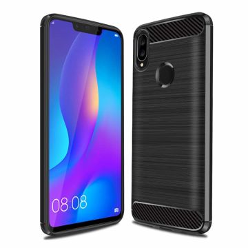 Ntech Soft Brushed TPU Hoesje voor Huawei P Smart Plus (2018) - Matt Zwart