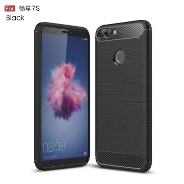 Ntech Soft Brushed TPU Hoesje voor Huawei P Smart (2018) - Matt Zwart