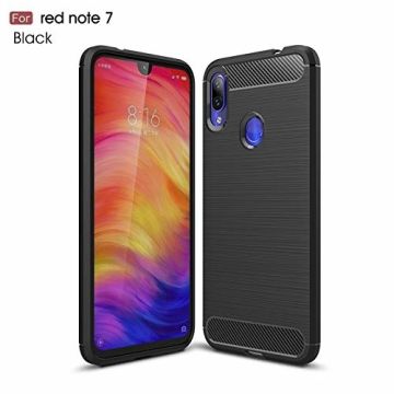 Ntech Soft Brushed TPU Hoesje voor Xiaomi Redmi Note 7 - Matt Zwart