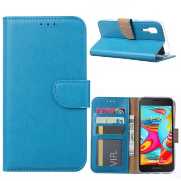 Ntech Samsung Galaxy A2 Core Portemonnee Hoesje / Book Case - Blauw