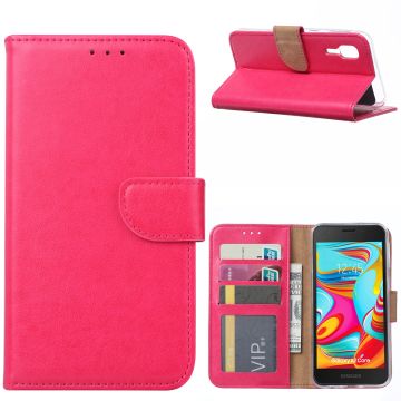 Ntech Samsung Galaxy A2 Core Portemonnee Hoesje / Book Case - Pink/Roze