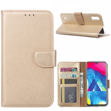 Ntech Samsung Galaxy M10 Portemonnee Hoesje / Book Case - Goud
