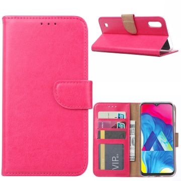 Ntech Samsung Galaxy M10 Portemonnee Hoesje / Book Case - Roze/Pink