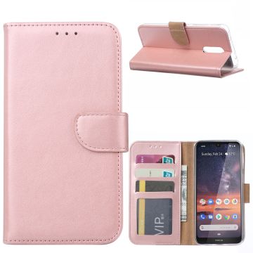 Ntech Nokia 3.2 Portemonnee Hoesje / Book Case - Rose Goud