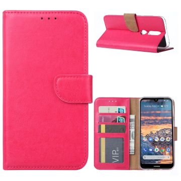 Ntech Nokia 4.2 Portemonnee Hoesje / Book Case - Pink/Roze