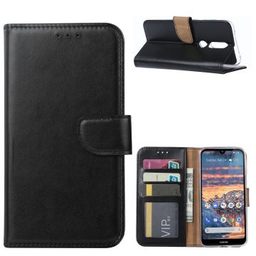 Ntech Nokia 4.2 Portemonnee Hoesje / Book Case - Zwart