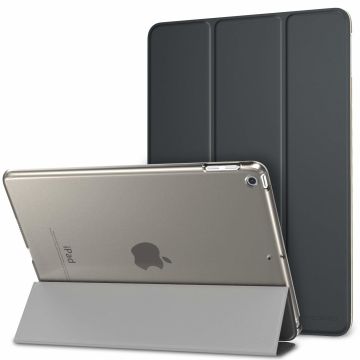Ntech Apple iPad Air (2019) Ultra Slim Smart hoesje met Trifold Cover Stand Transparant & Zwart