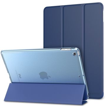 iPad hoes 5e / 6e generatie (2018 / 2017) Smart Hoesje Transparant & Blauw