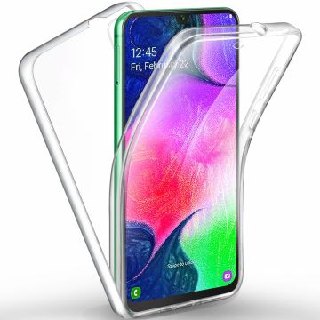 Ntech Samsung Galaxy A50 Dual TPU hoesje ( Voor en Achter) Transparant
