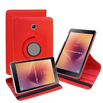 Ntech Samsung Galaxy Tab A 8.0 (2017) T380 draaibaar Hoesje - Rood