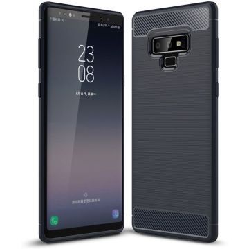 Ntech Soft Brushed TPU Hoesje voor Samsung Galaxy Note 9 - Donker Blauw