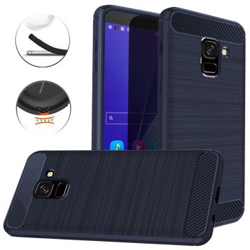 Ntech Soft Brushed TPU Hoesje voor Samsung Galaxy J6 (2018) - Donker Blauw