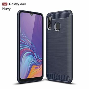 Ntech Soft Brushed TPU Hoesje voor Samsung Galaxy A30 - Donker Blauw