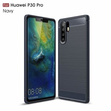 Ntech Soft Brushed TPU Hoesje voor Huawei P30 Pro - Donker Blauw