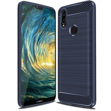 Ntech Soft Brushed TPU Hoesje voor Huawei P20 Lite - Donker Blauw
