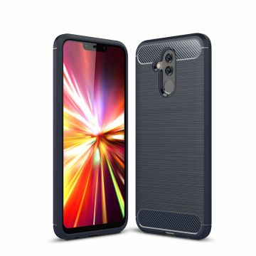 Ntech Soft Brushed TPU Hoesje voor Huawei Mate 20 Lite - Donker Blauw