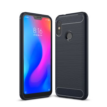 Ntech Soft Brushed TPU Hoesje voor Xiaomi Mi A2 Lite - Donker Blauw