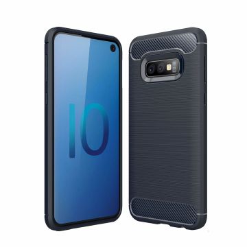 Ntech Soft Brushed TPU Hoesje voor Samsung Galaxy S10 - Donker Blauw