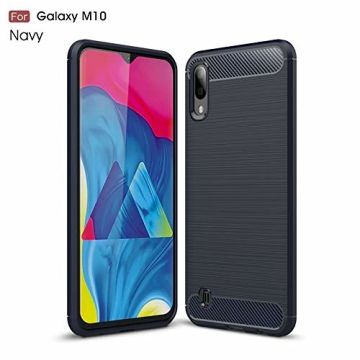 Ntech Soft Brushed Hoesje voor Samsung Galaxy A10 / M10 - Donker Blauw