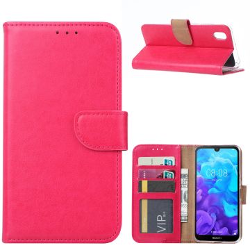 Ntech Huawei Y5 (2019) Portemonnee Hoesje / Book Case - Roze/Pink
