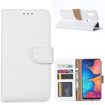 Ntech Samsung Galaxy A20e Portemonnee Hoesje / Book Case - Wit