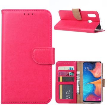 Ntech Samsung Galaxy A20e Portemonnee Hoesje / Book Case - Roze/Pink