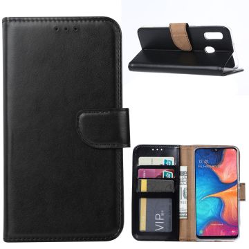 Ntech Samsung Galaxy A20e Portemonnee Hoesje / Book Case - Zwart