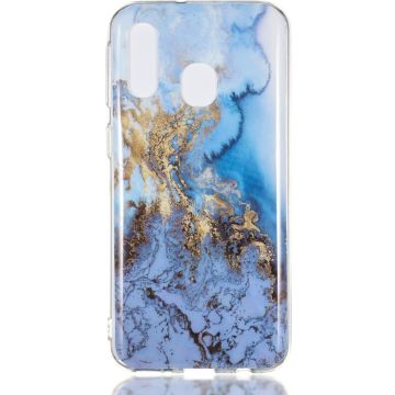 Ntech Samsung Galaxy A40 Art Marmor Design Back Cover Hoesje - Multi kleur